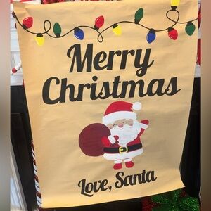 Hand painted Santa banner